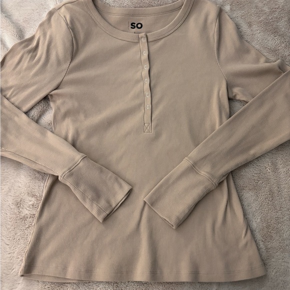 SO long sleeve henley - Picture 1 of 3